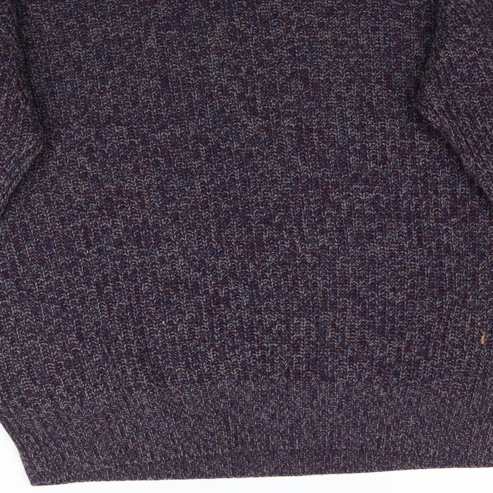 Cedarwood State Womens Purple Knit Pullover Jumper Size L