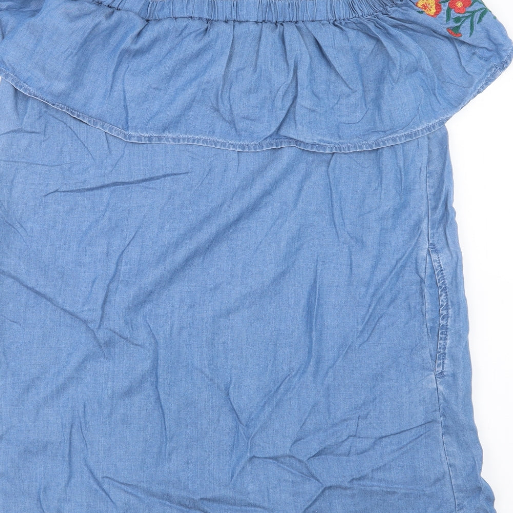 F&F Womens Blue Basic T-Shirt Size 12