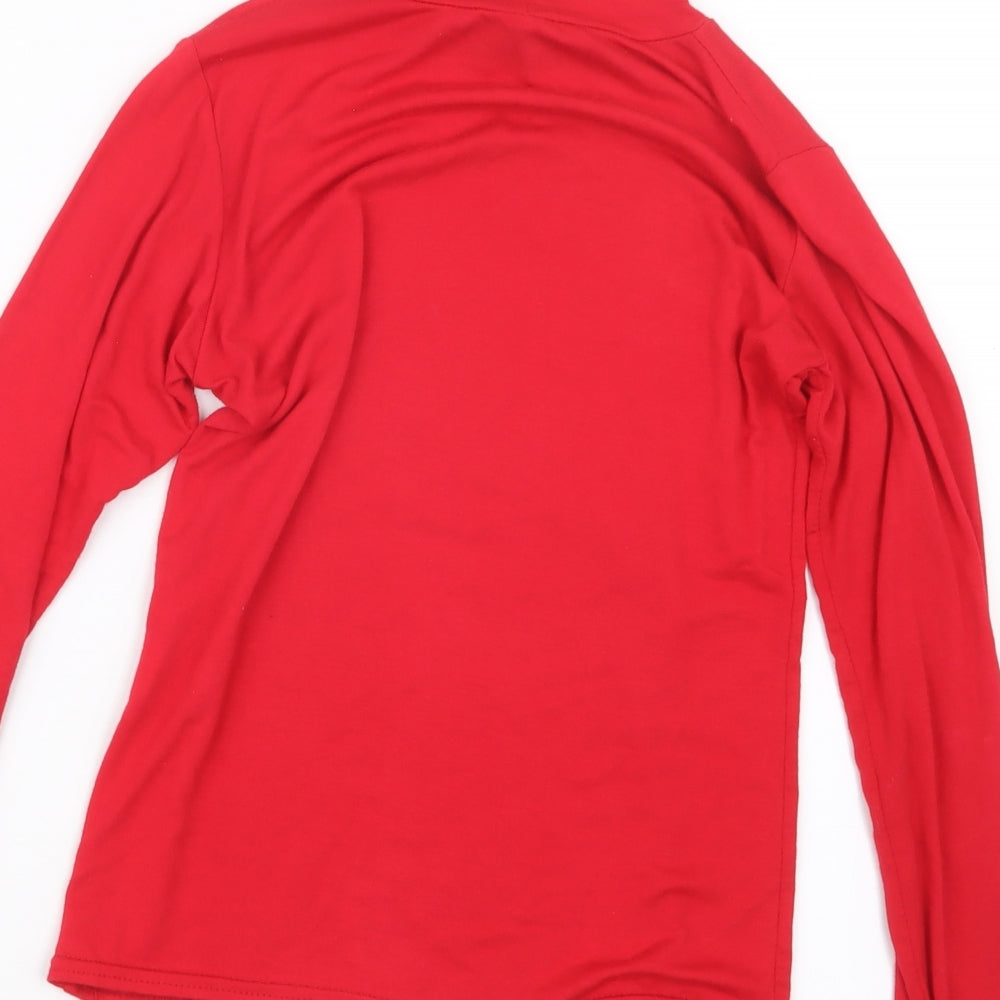 Panzy Girls Red Basic T-Shirt Size 9-10 Years
