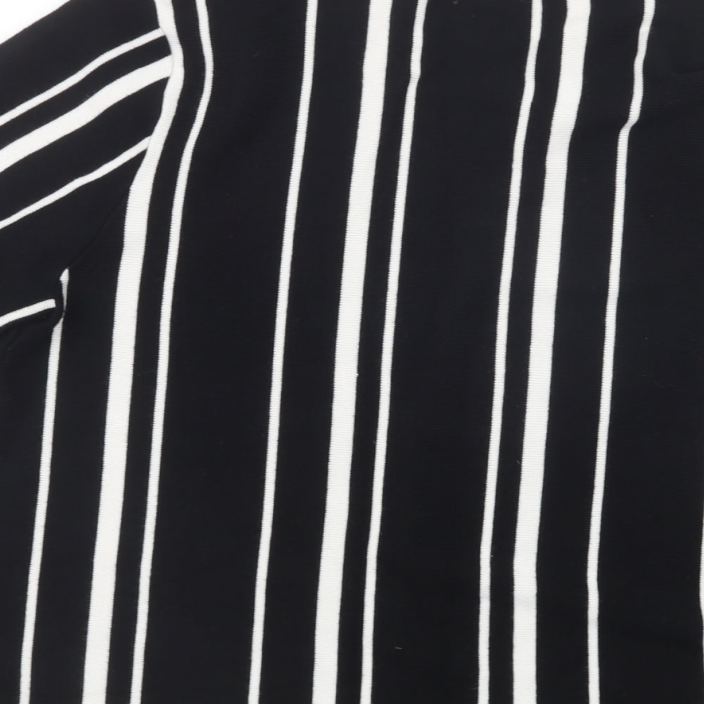 Dorothy Perkins Womens Black Striped Pullover Jumper Size 12