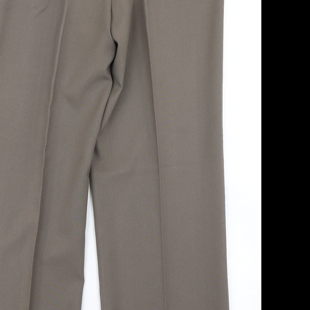 Marks & Spencer Womens Brown Dress Pants Trousers Size 18 L26 in