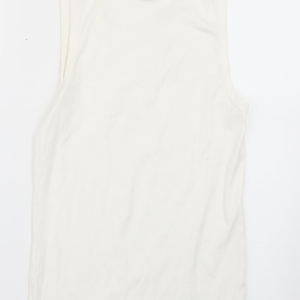 Preworn Womens White Basic T-Shirt Size M