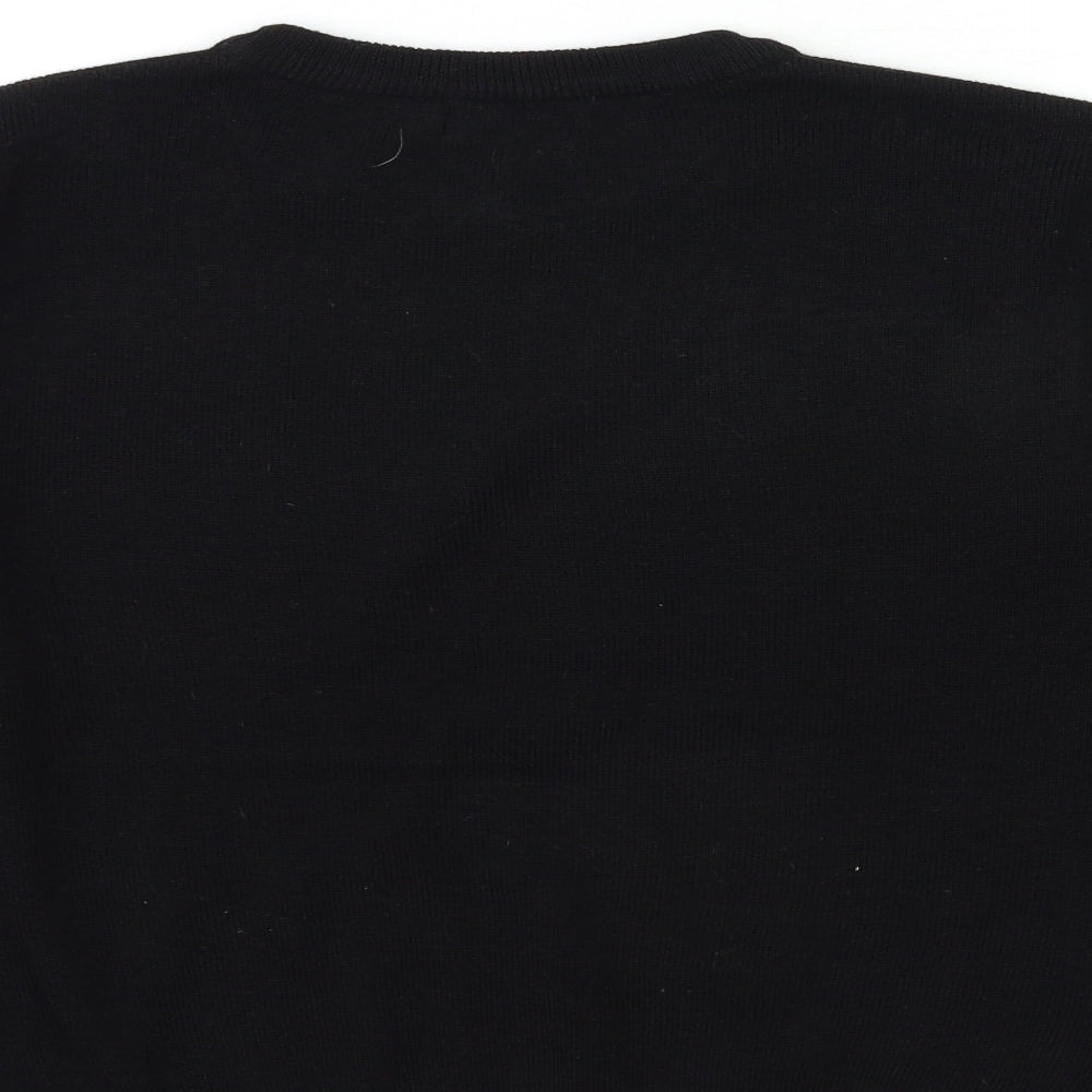 Boohoo Womens Black Knit Pullover Jumper Size M