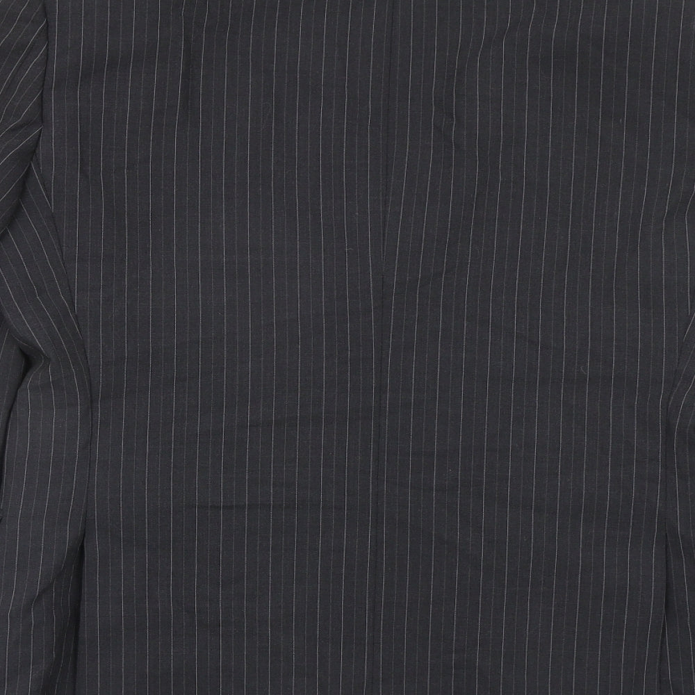 M&S Mens Grey Striped Jacket Blazer Size S