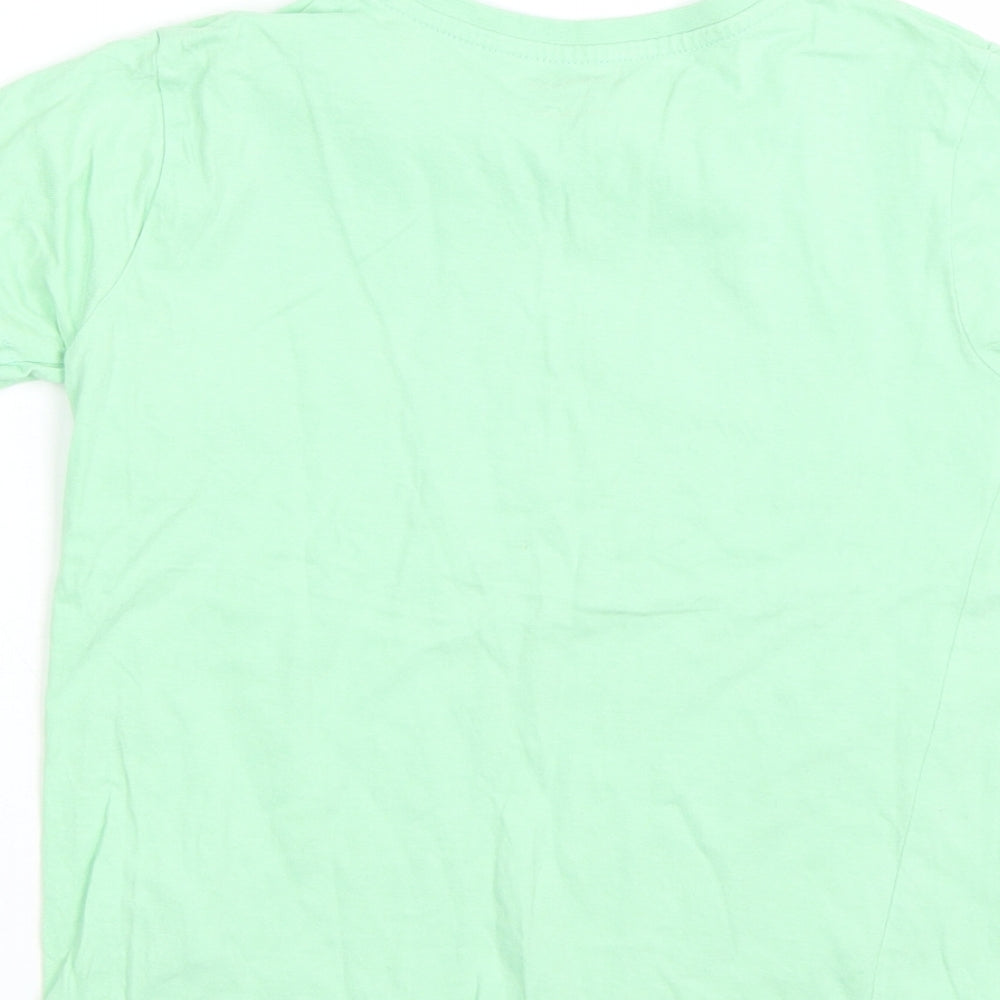 Primark Girls Green Basic T-Shirt Size 7-8 Years - summer