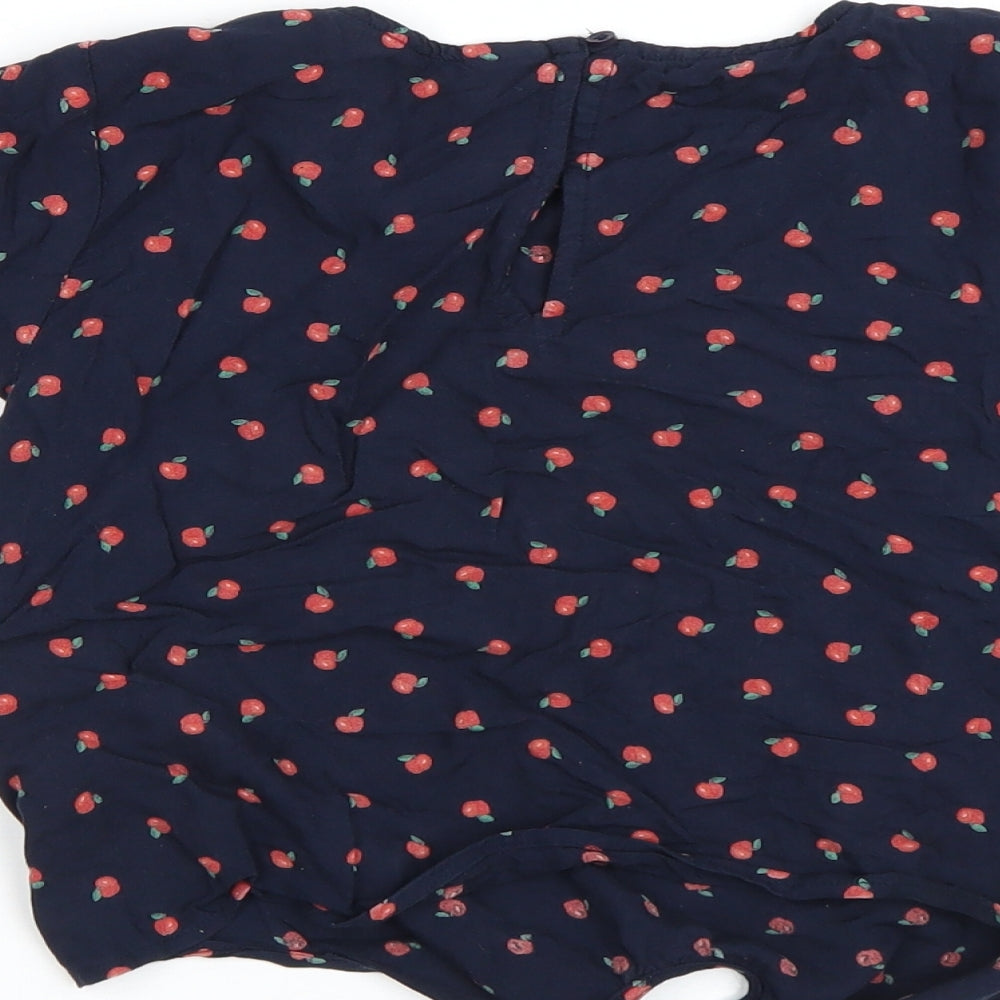 NEXT Girls Blue Polka Dot Basic T-Shirt Size 9 Years - Apples
