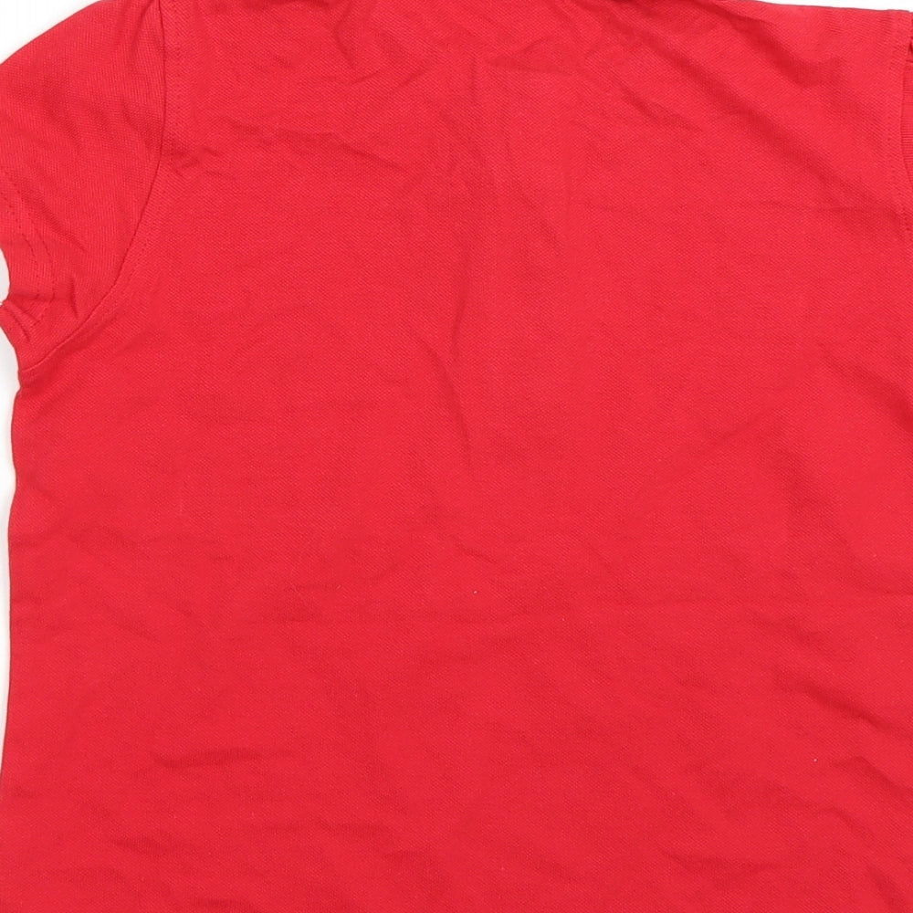 George Girls Red Basic Polo Size 8-9 Years - School uniform