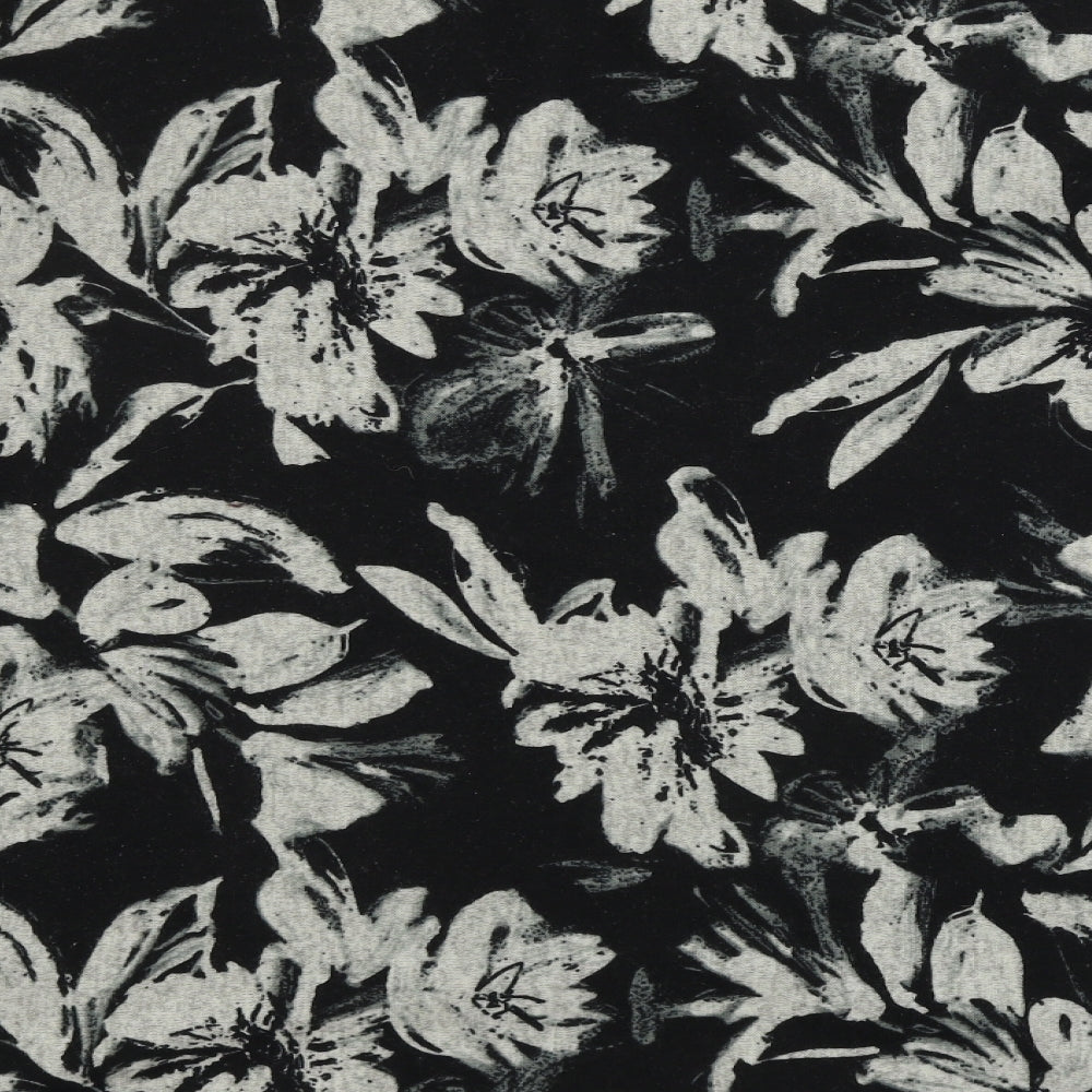 Roman Womens Black Floral Pullover Jumper Size 10