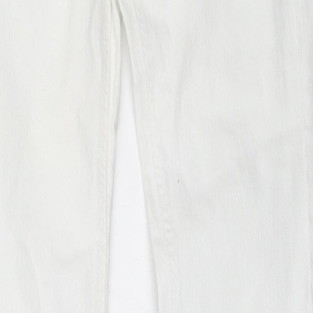 MNG Womens White Skinny Jeans Size 36 L32 in
