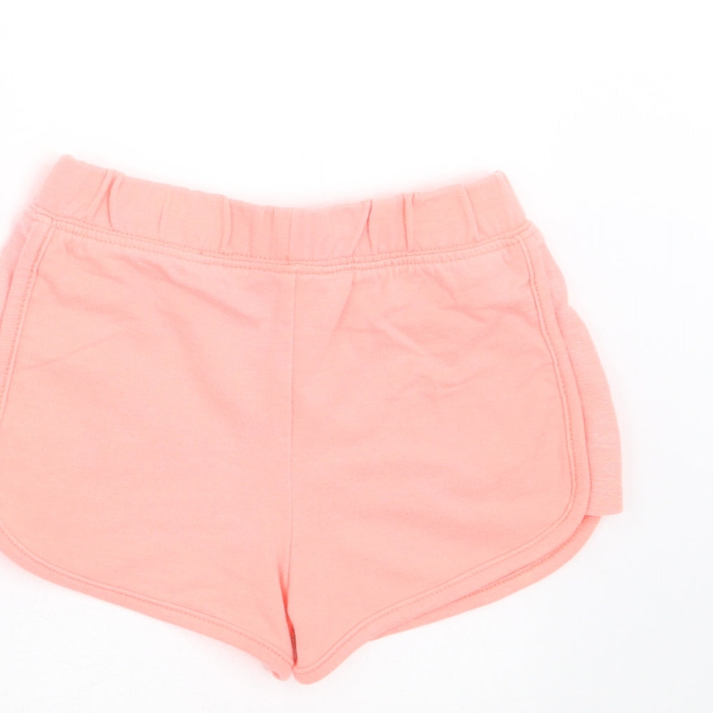 Matalan Girls Orange Sweat Shorts Size 4 Years