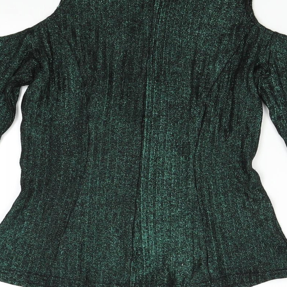 Jovonna Womens Green Knit Pullover Jumper Size 8