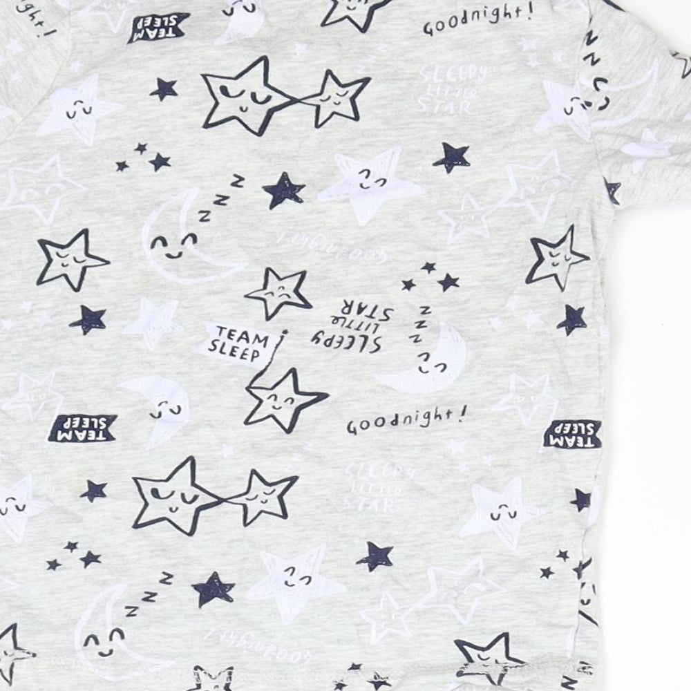 George Boys Grey Basic T-Shirt Size 2-3 Years - Stars