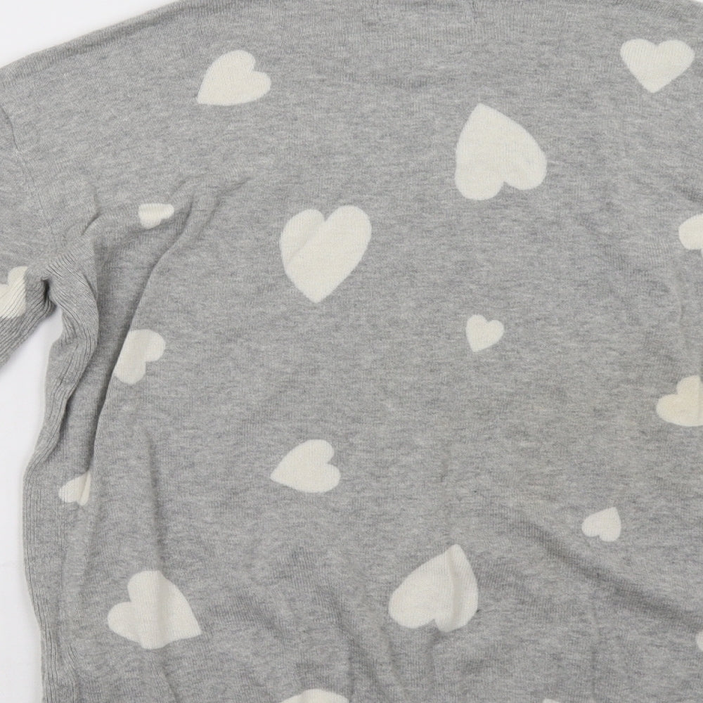 marks and Womens Grey Polka Dot Pullover Sweatshirt Size S