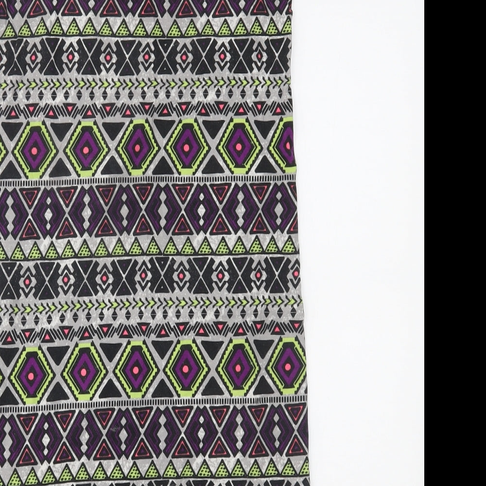 H&M Womens Multicoloured Geometric Bodycon Size M