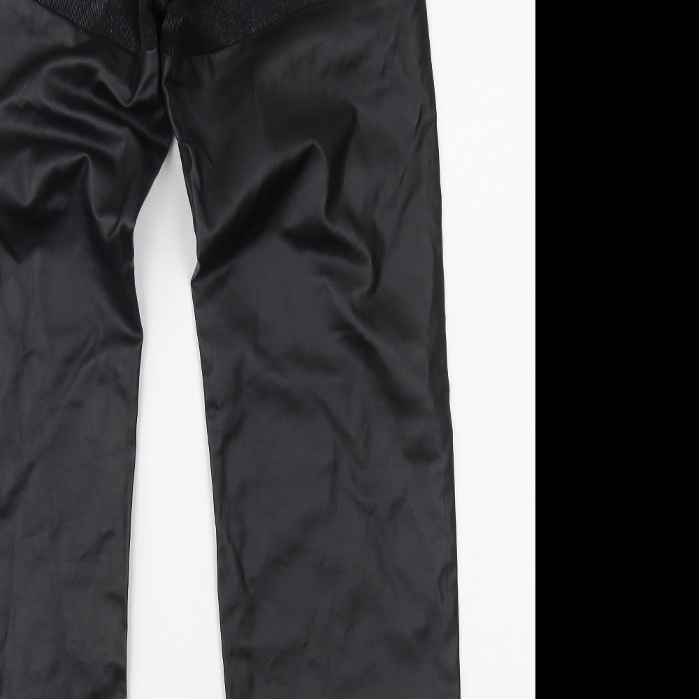 Misspap Womens Black Denim Straight Jeans Size 6 L34 in