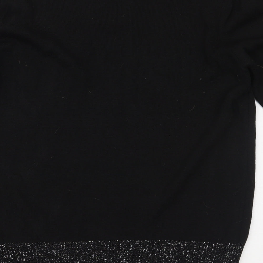 Select Womens Black Basic Blouse Size M