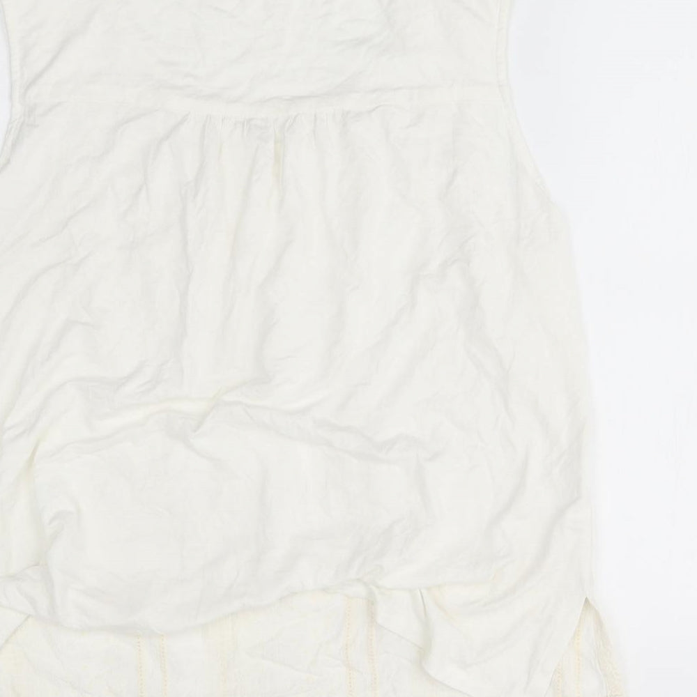 Preworn Womens White Basic Blouse One Size