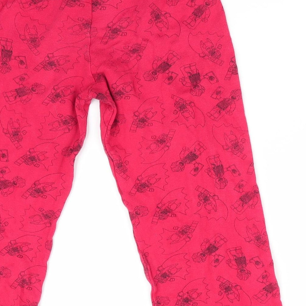 Lego Batman Boys Red Solid Pyjama Pants Size 5-6 Years - Batman