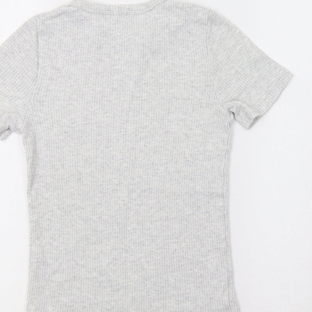 F&F Girls Grey Basic T-Shirt Size 9-10 Years