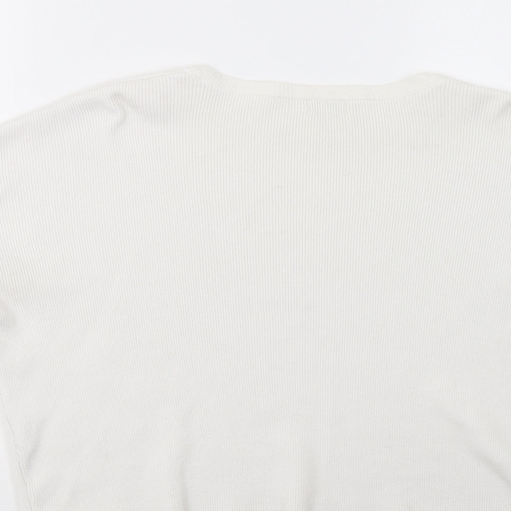 River Island Womens White Pullover Jumper Size 10