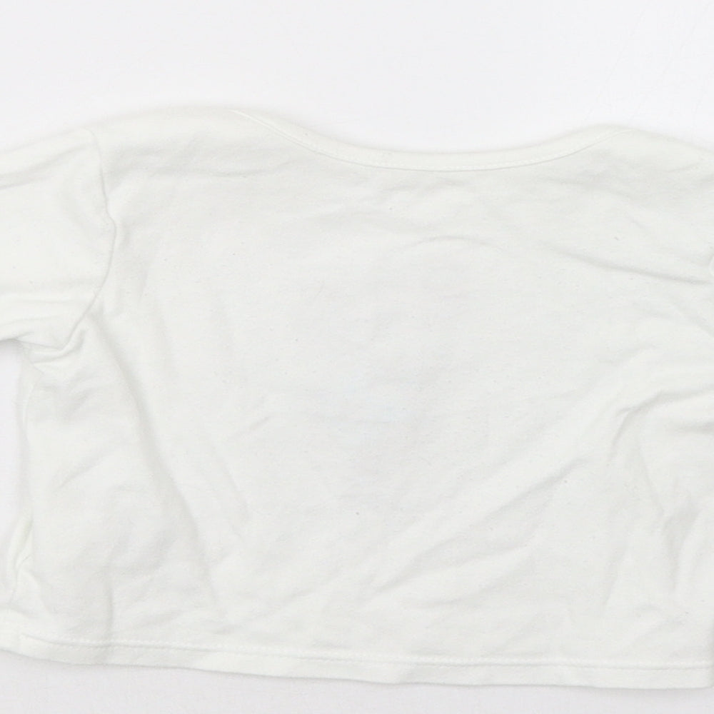 M&S Baby White Basic Polo Size 3-6 Months - Racoon