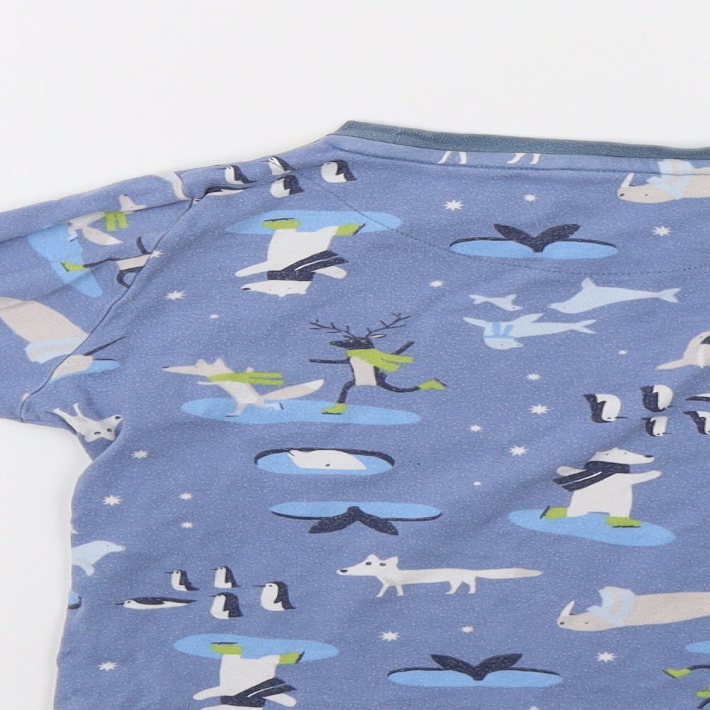 John Lewis Girls Blue Top Pyjama Top Size 7 Years - Seals