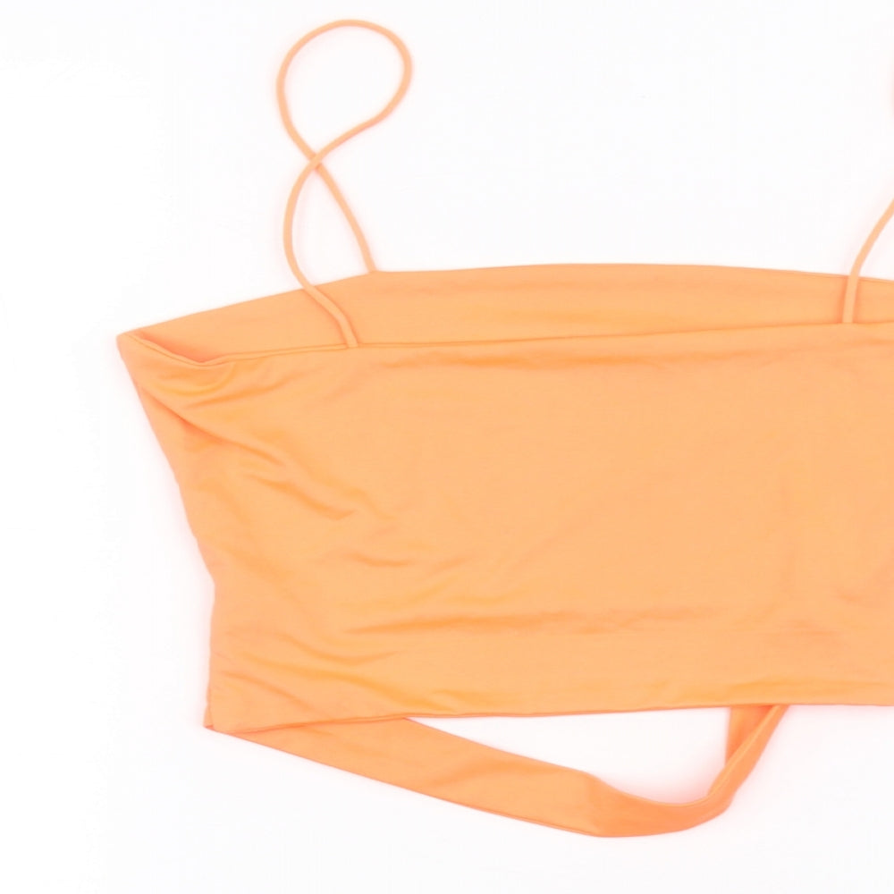 Preworn Womens Orange Basic Blouse Size S