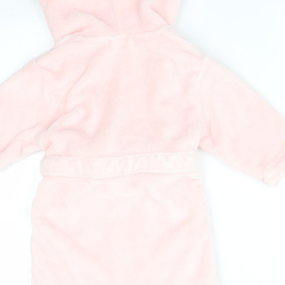 MY1STYEARS Girls Pink Solid Robe Size 6-9 Months