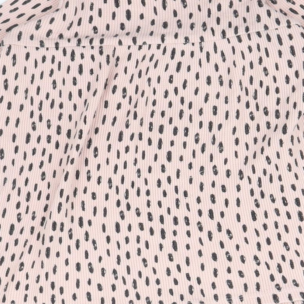 George Girls Pink Polka Dot Basic T-Shirt Size 12-18 Months