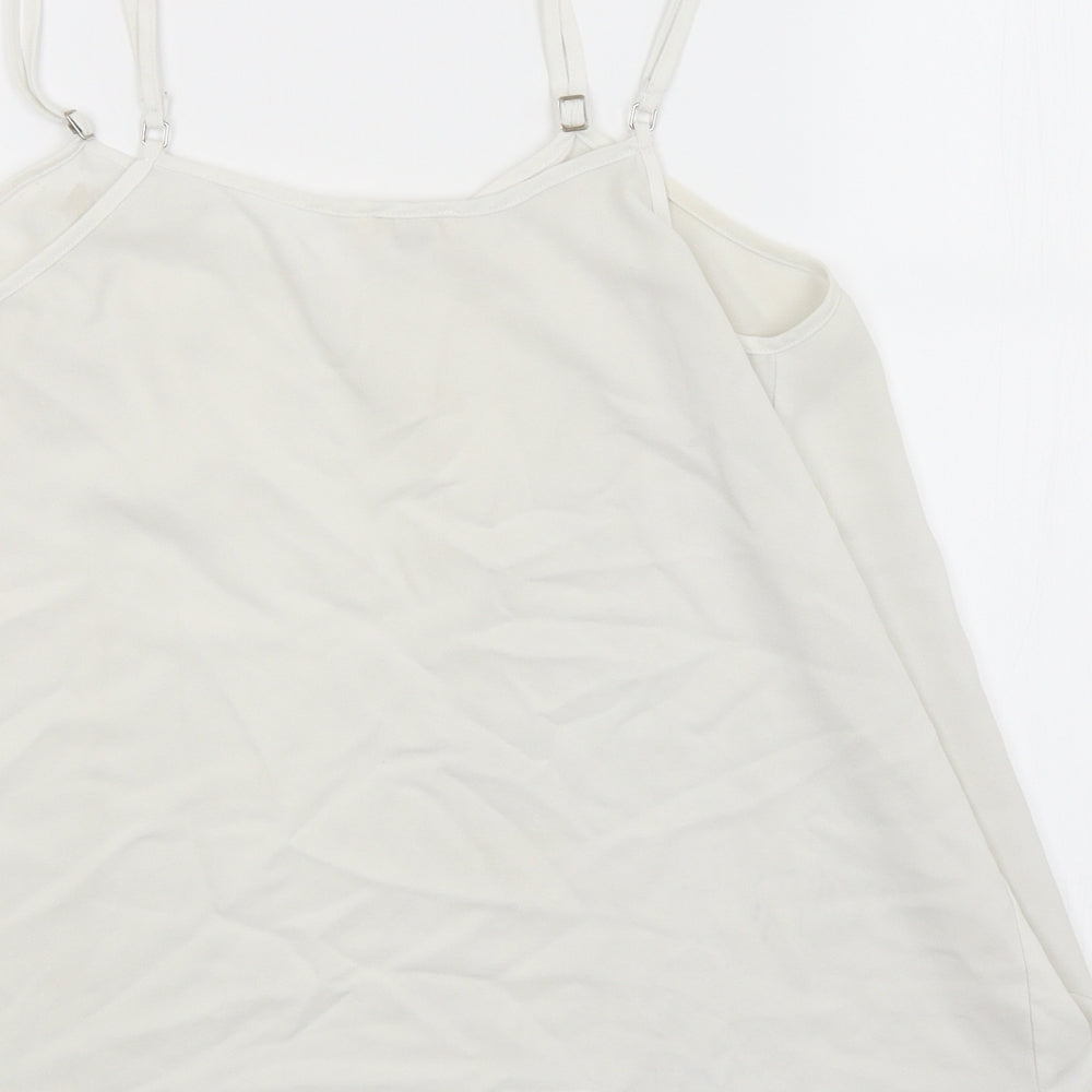 River Island Womens White Basic Tank Size 10
