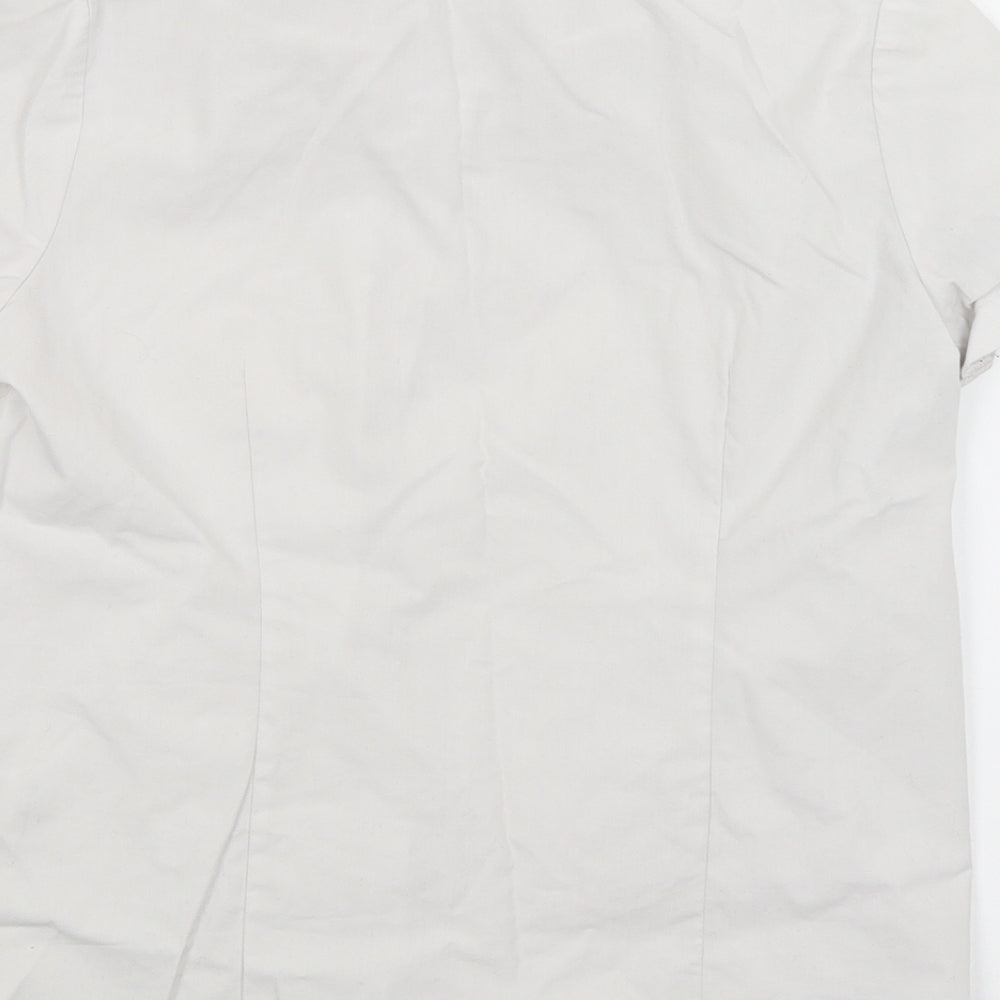 George Girls White Basic Button-Up Size 9-10 Years