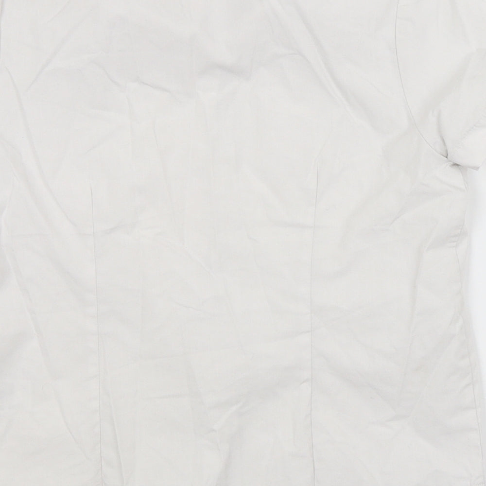 George Girls White Basic Button-Up Size 6-7 Years