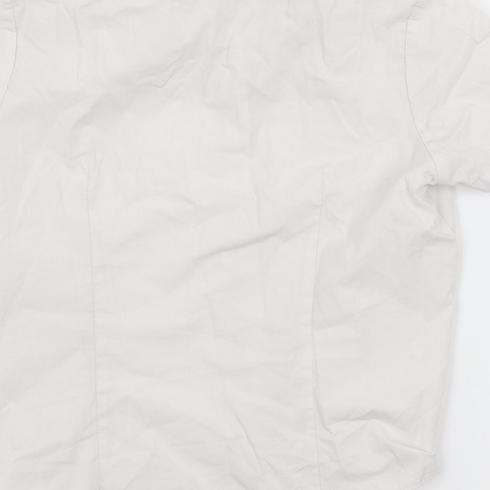 George Girls White Basic Button-Up Size 6-7 Years