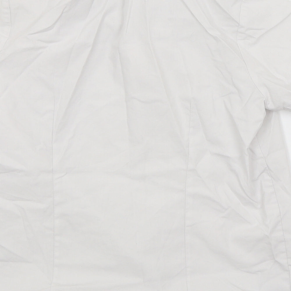George Girls White Basic Button-Up Size 9-10 Years