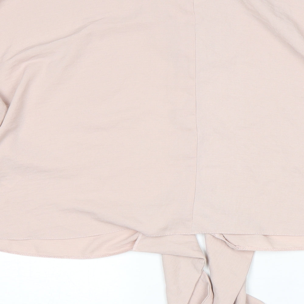 New Look Womens Pink Basic Blouse Size 8
