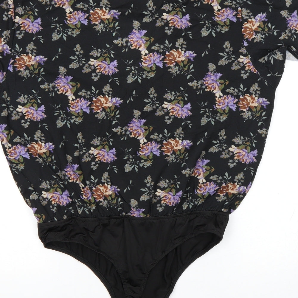 In the Style Womens Multicoloured Floral Bodysuit One-Piece Size 10