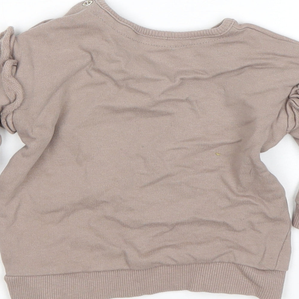 George Girls Brown Pullover Jumper Size 6-9 Months