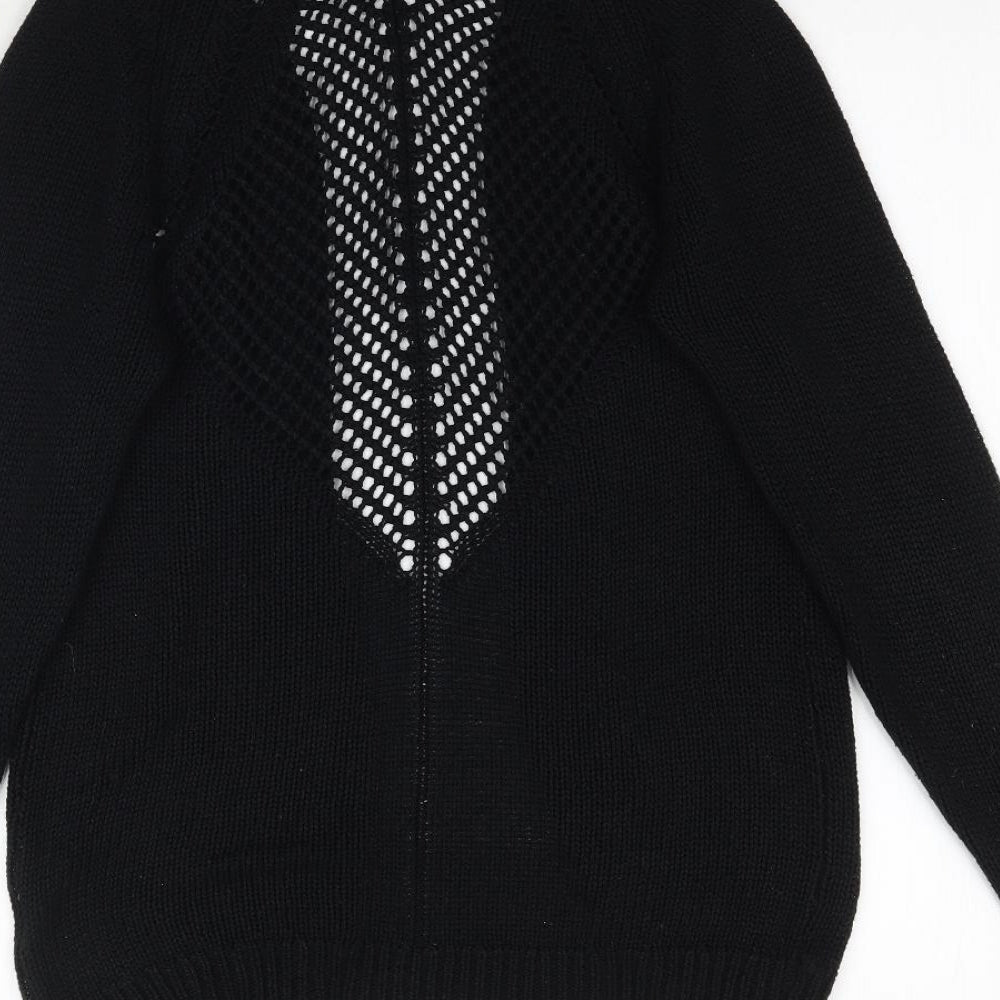 Select Womens Black Knit Cardigan Jumper Size 8