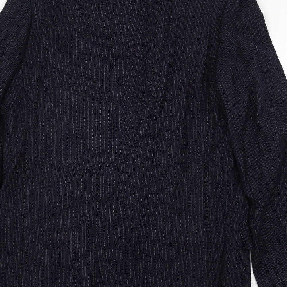 Burton Mens Blue Striped Jacket Suit Jacket Size M