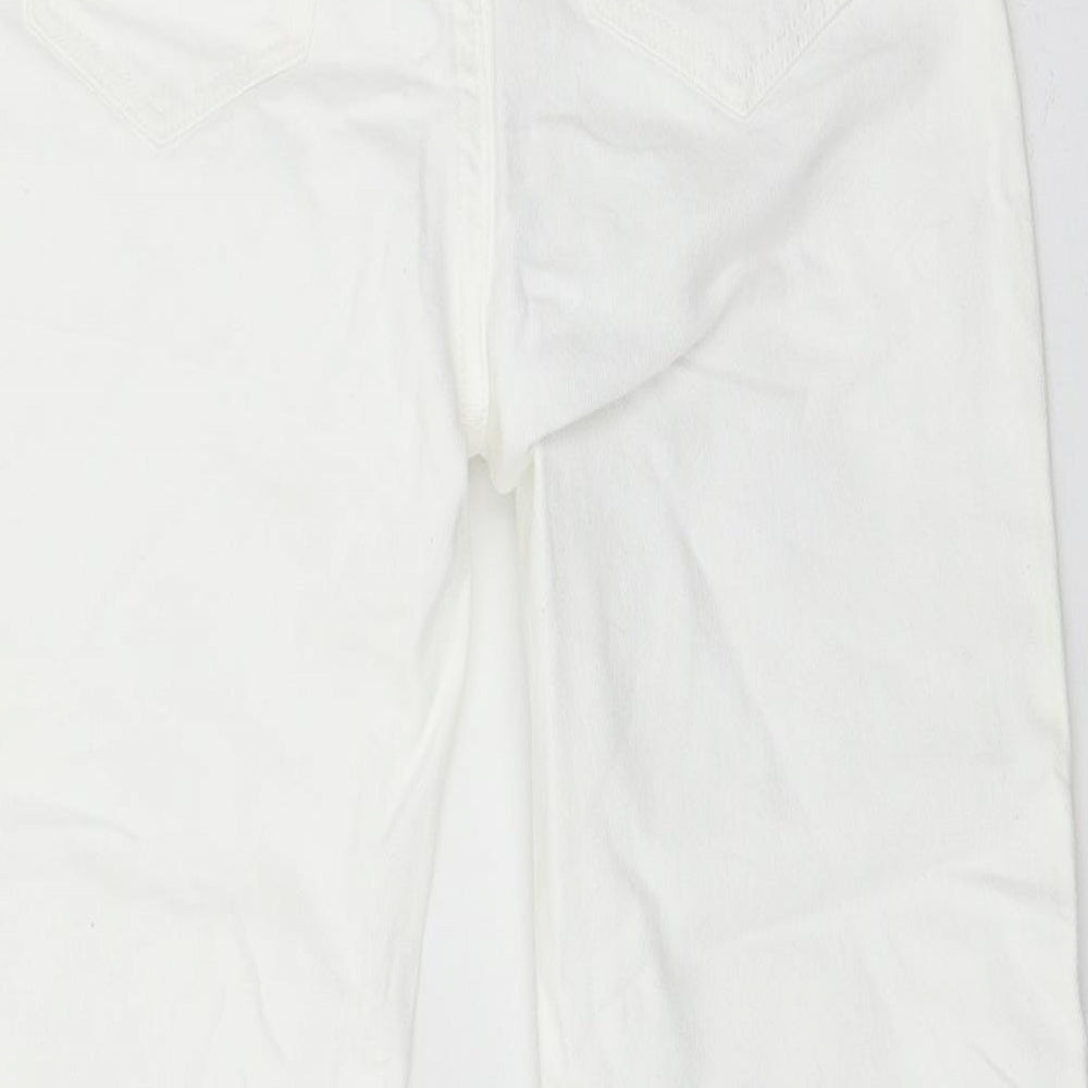 New Look Womens White Denim Straight Jeans Size 8 L22 in