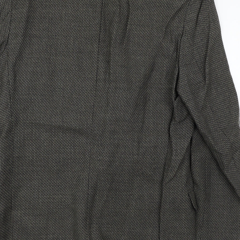 Scott International Mens Brown Geometric Jacket Suit Jacket Size L