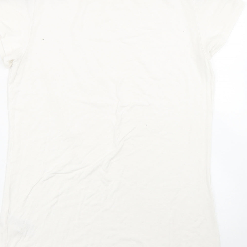 Very Womens White Basic T-Shirt Size 12