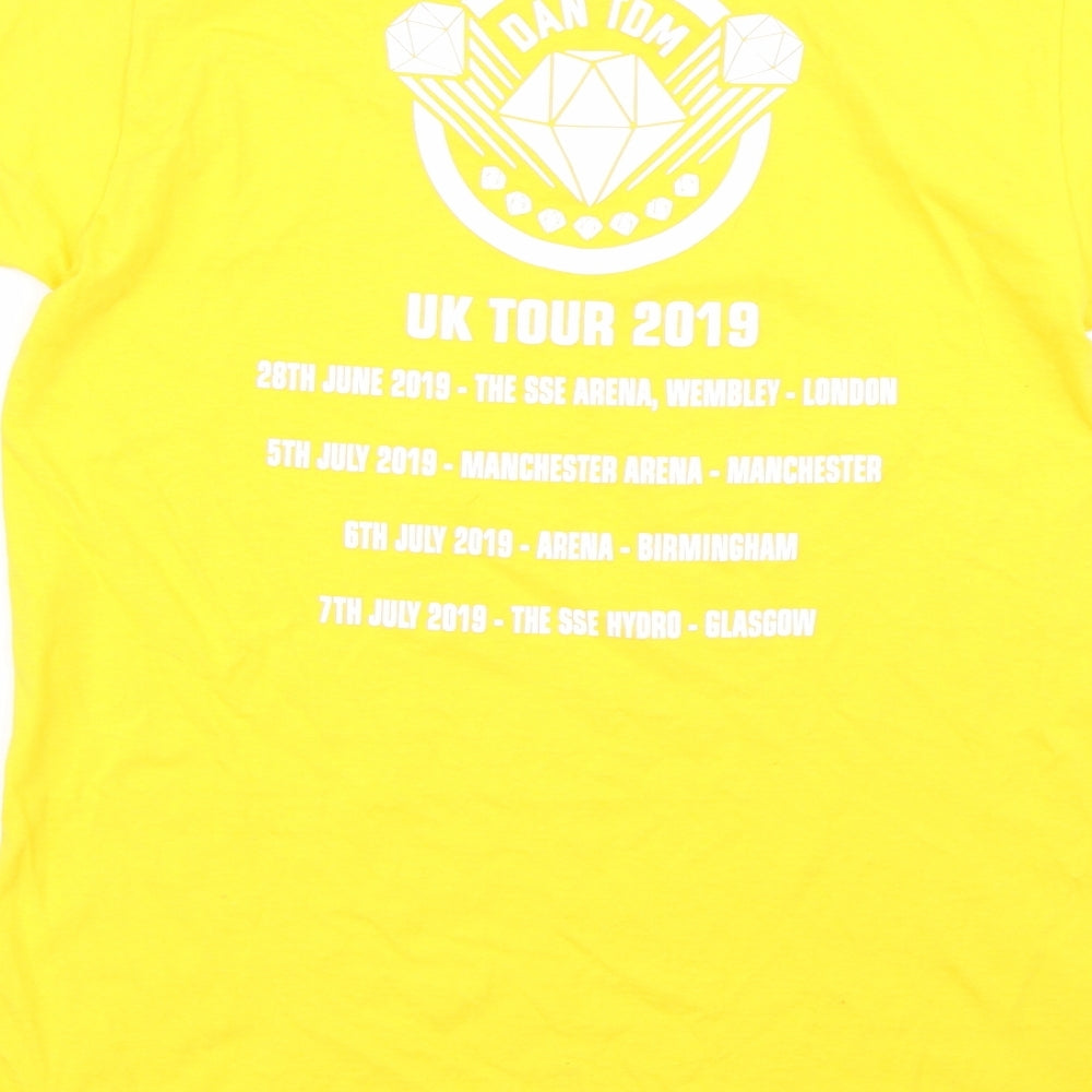 Fruit of the Loom Mens Yellow T-Shirt Size S - Dan TDM