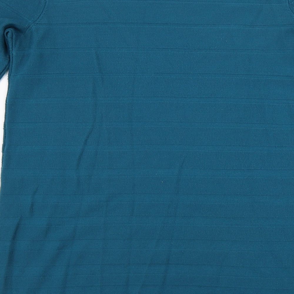 TU Womens Green Striped A-Line Size 10