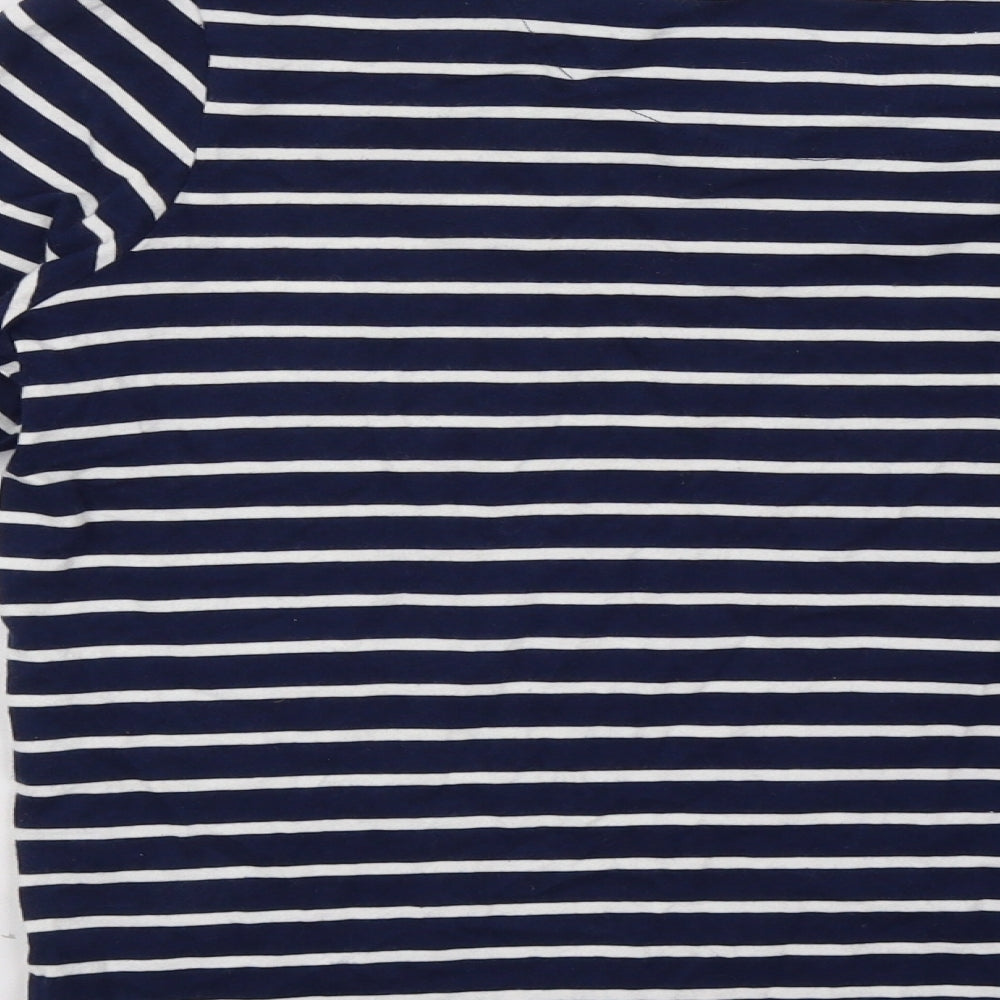 Marks & Spencer Girls Blue Striped Pullover Sweatshirt Size 14-15 Years
