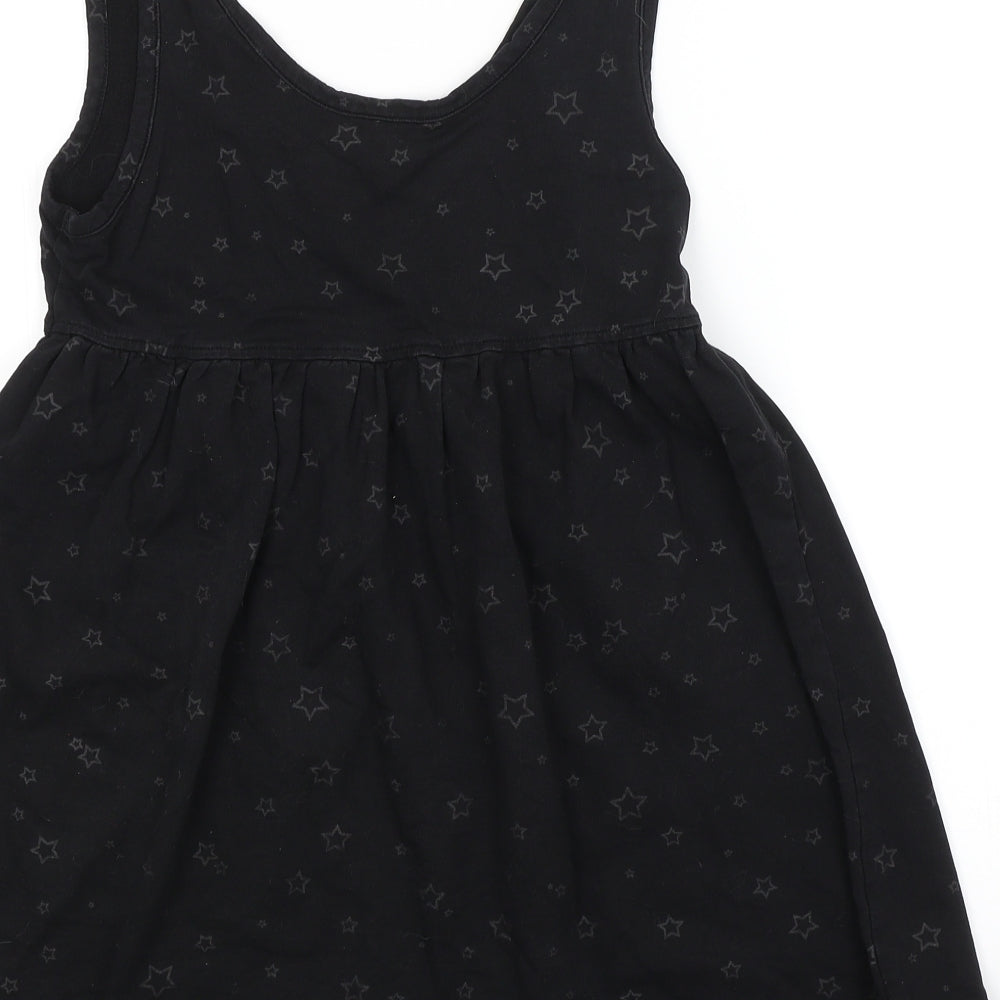 Preworn Womens Black Argyle/Diamond Basic Blouse Size 10
