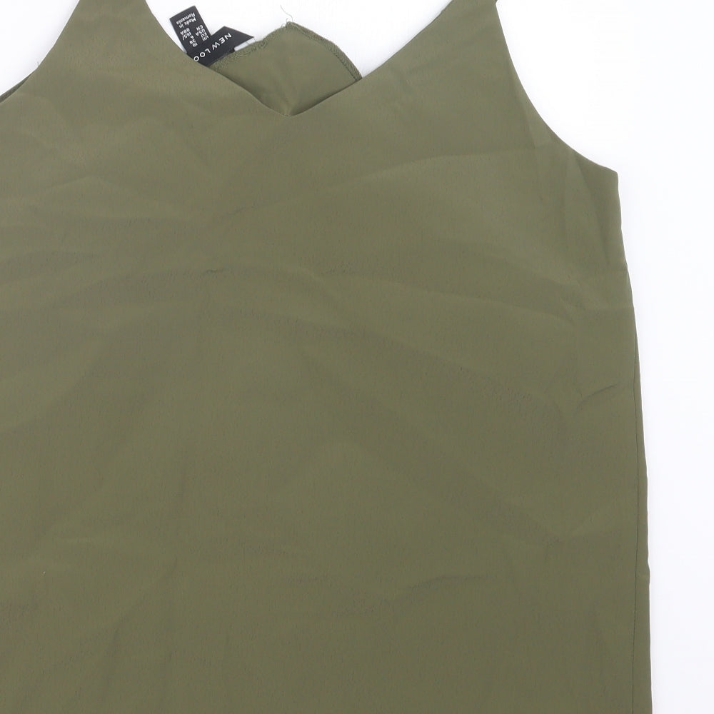 New Look Womens Green Basic Tank Size 10