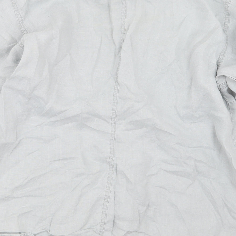 DIDI Womens Grey Basic Button-Up Size S