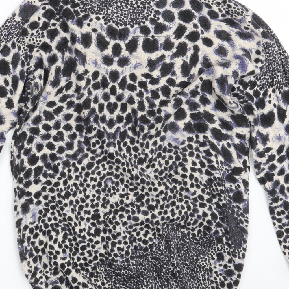 NEXT Womens Blue Animal Print Pullover Jumper Size 8
