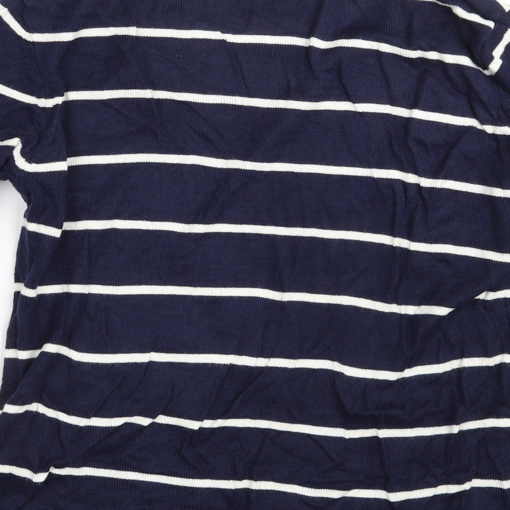 Preworn Womens Blue Striped Pullover Jumper Size S